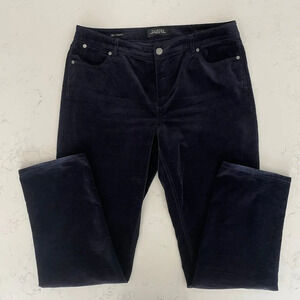 Talbots Flawless Five Pocket Petites Strght Leg Brushed Cotton Pants Navy Sz 12P